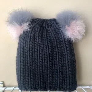 Authentic Eugenia Kim Blue Pom Pom Beanie Wool beanie Eugenia Kim Grey size XS International in Wool  main image 4